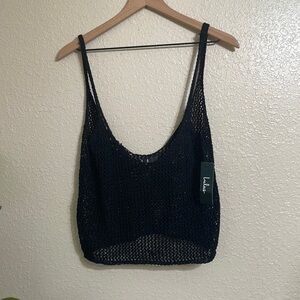 Lulu’s crochet crop top tank top